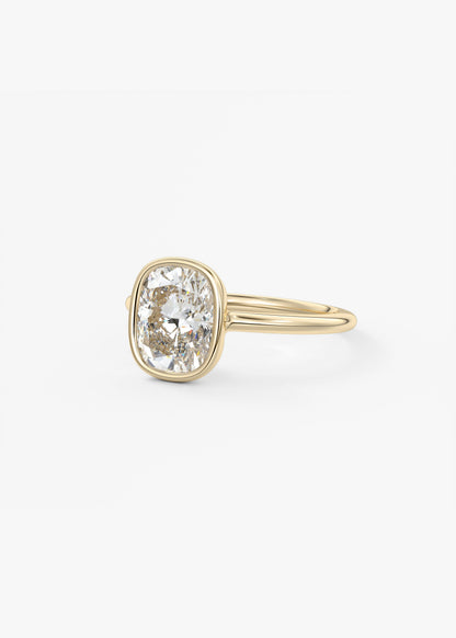 Oval Solitaire With Raised Basket Gallery Lab Grown Diamond Engagement Ring