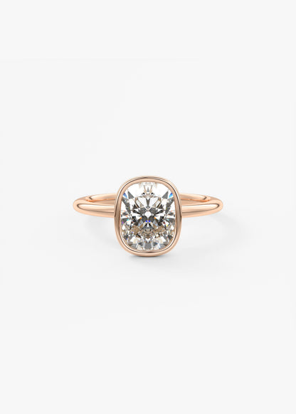 Oval Solitaire With Raised Basket Gallery Lab Grown Diamond Engagement Ring
