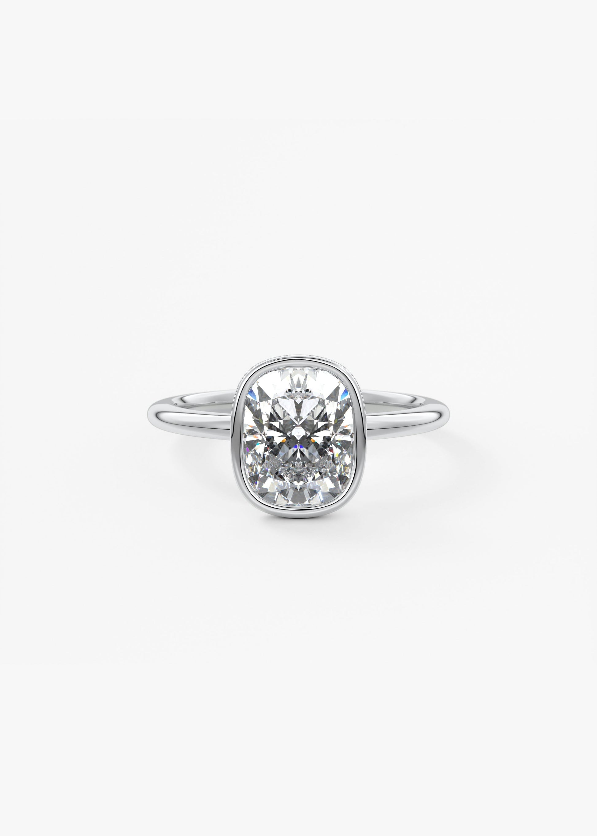 Oval Solitaire With Raised Basket Gallery Lab Grown Diamond Engagement Ring