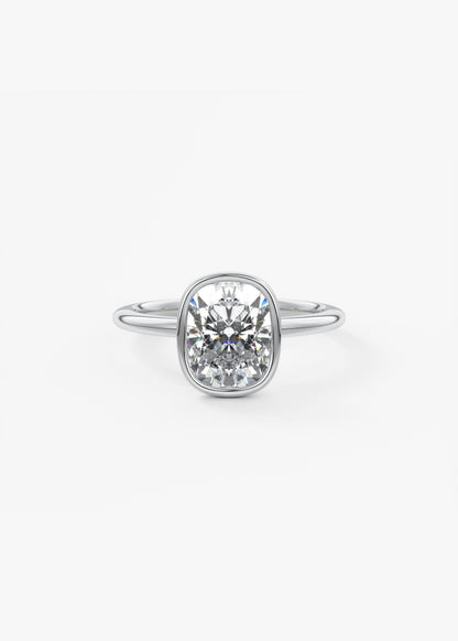 Oval Solitaire With Raised Basket Gallery Lab Grown Diamond Engagement Ring
