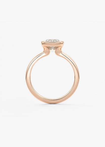 Oval Solitaire With Raised Basket Gallery Lab Grown Diamond Engagement Ring
