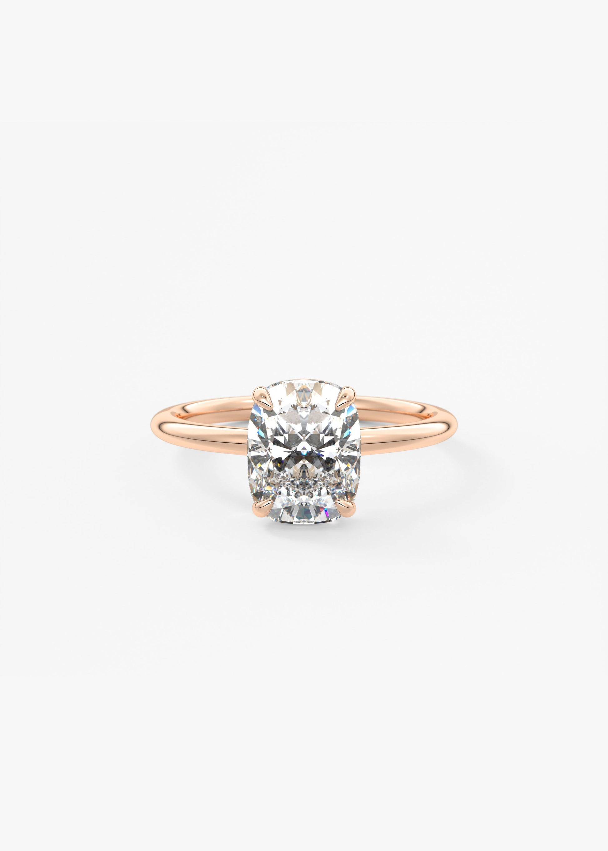 Oval Solitaire With Raised Basket Gallery Lab Grown Diamond Engagement Ring