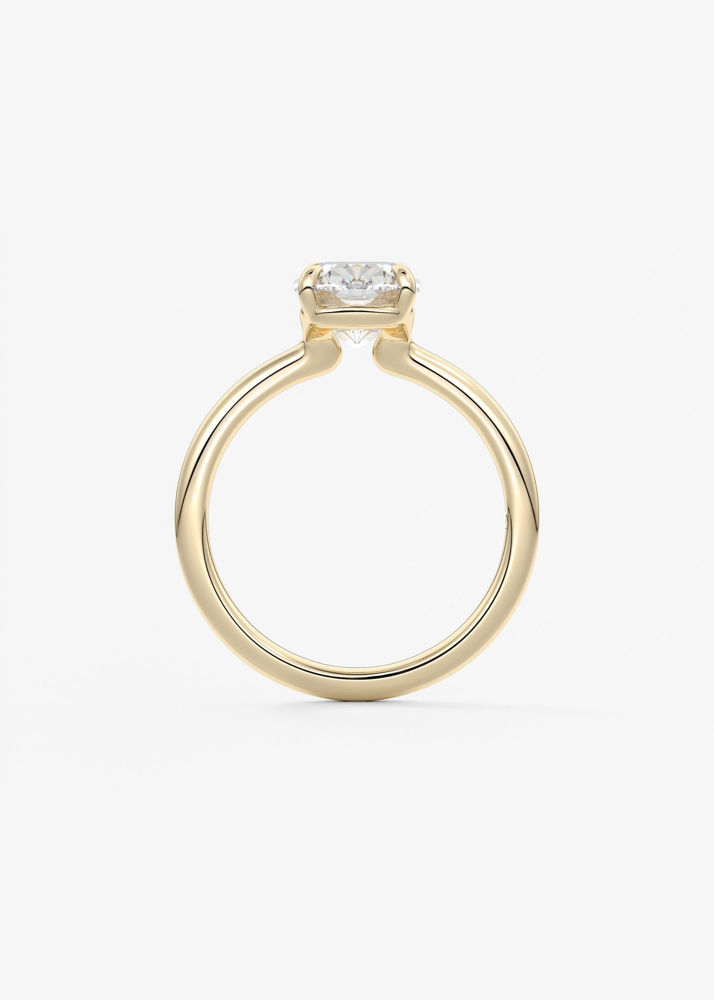 Oval Solitaire With Raised Basket Gallery Lab Grown Diamond Engagement Ring