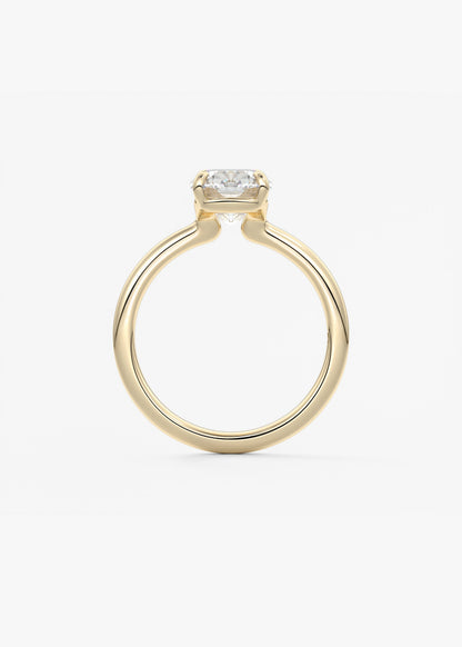 Oval Solitaire With Raised Basket Gallery Lab Grown Diamond Engagement Ring