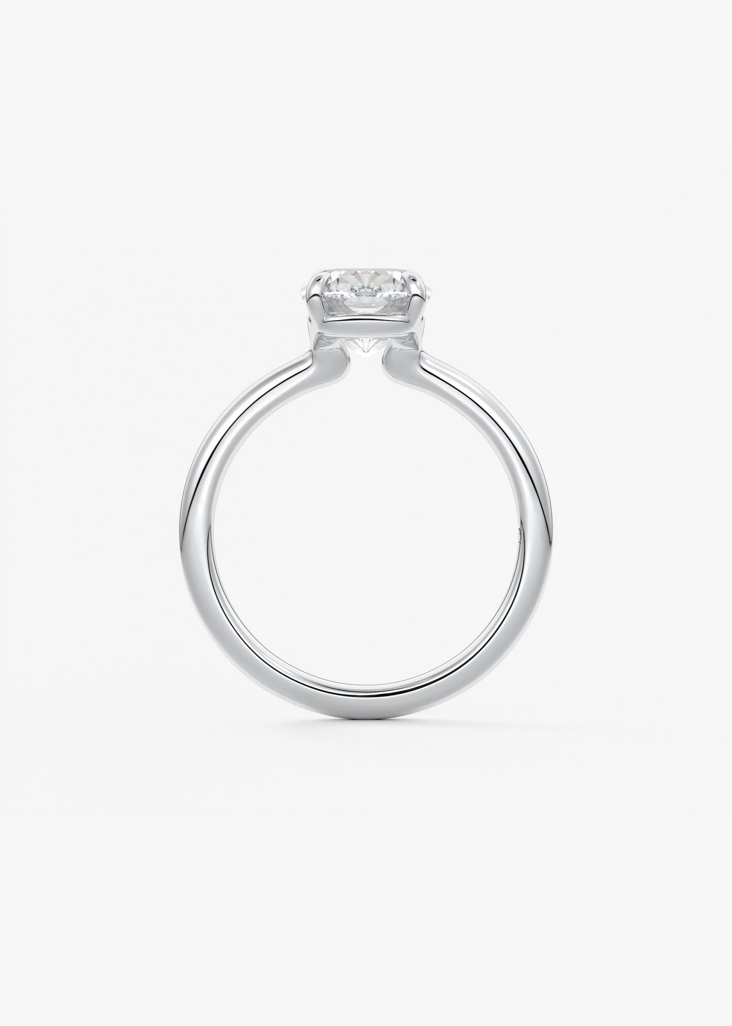 Oval Solitaire With Raised Basket Gallery Lab Grown Diamond Engagement Ring
