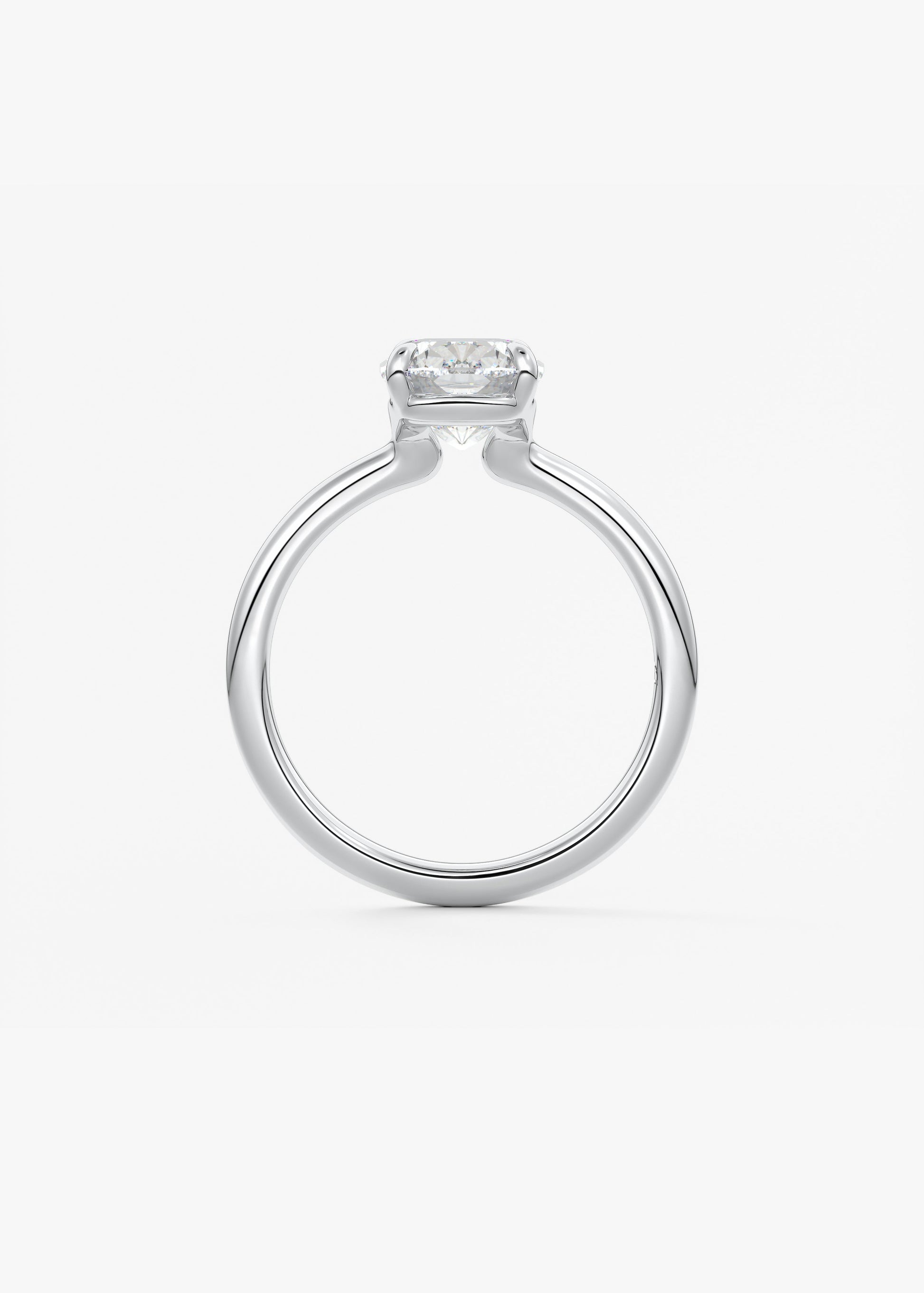 Oval Solitaire With Raised Basket Gallery Lab Grown Diamond Engagement Ring