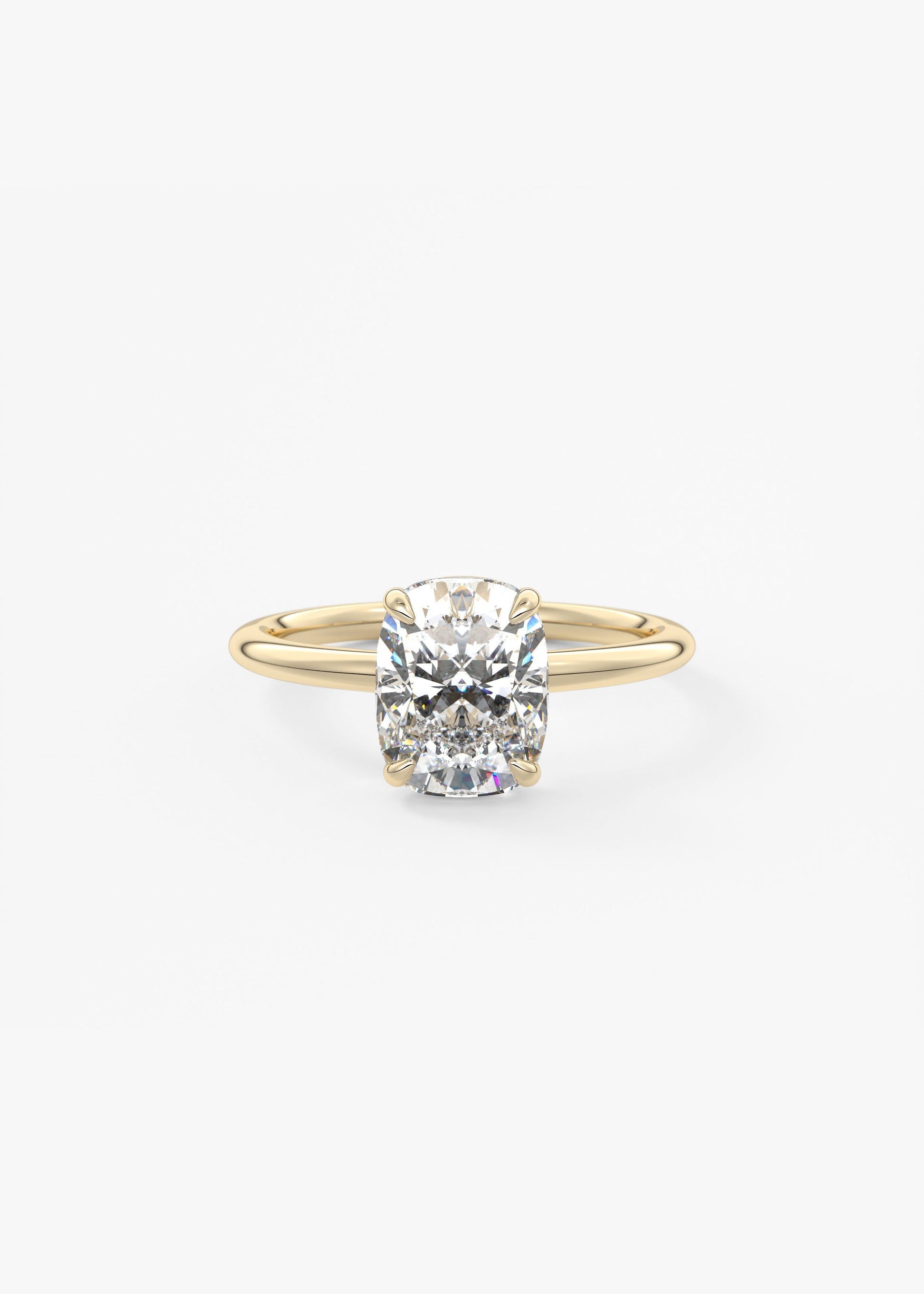 Oval Solitaire With Raised Basket Gallery Lab Grown Diamond Engagement Ring