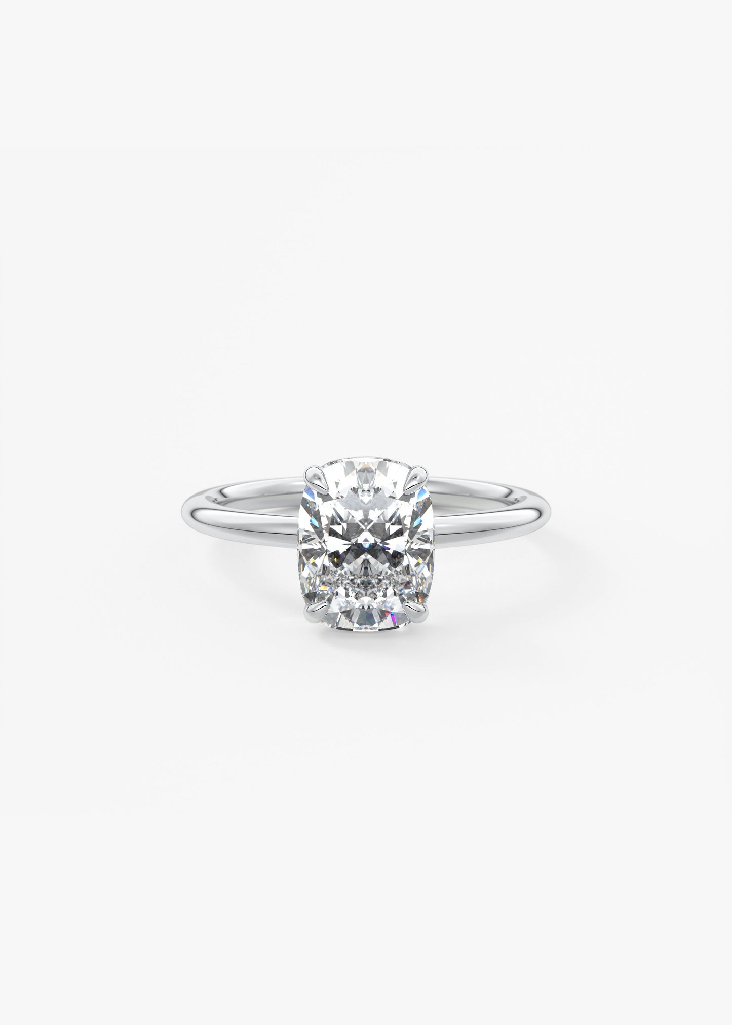 Oval Solitaire With Raised Basket Gallery Lab Grown Diamond Engagement Ring