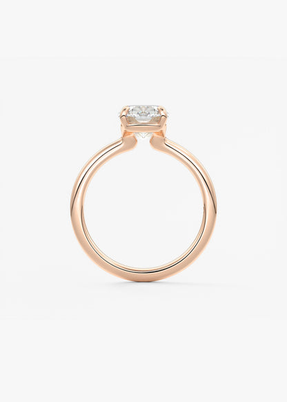 Oval Solitaire With Raised Basket Gallery Lab Grown Diamond Engagement Ring
