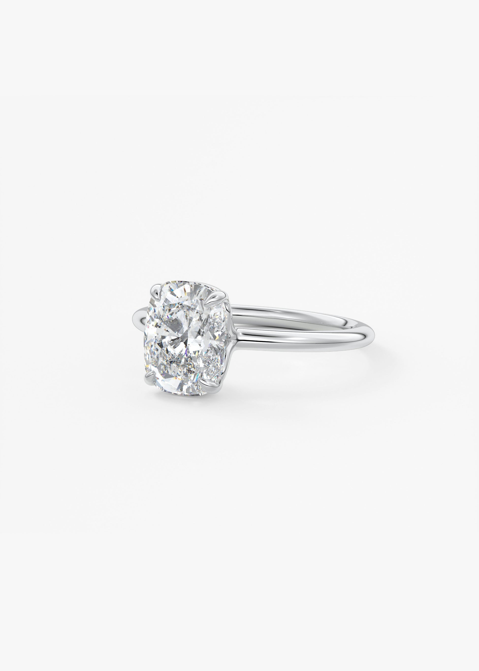 Oval Solitaire With Raised Basket Gallery Lab Grown Diamond Engagement Ring