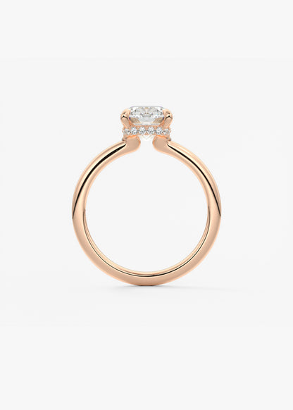 Oval Solitaire With Raised Basket Gallery Lab Grown Diamond Engagement Ring