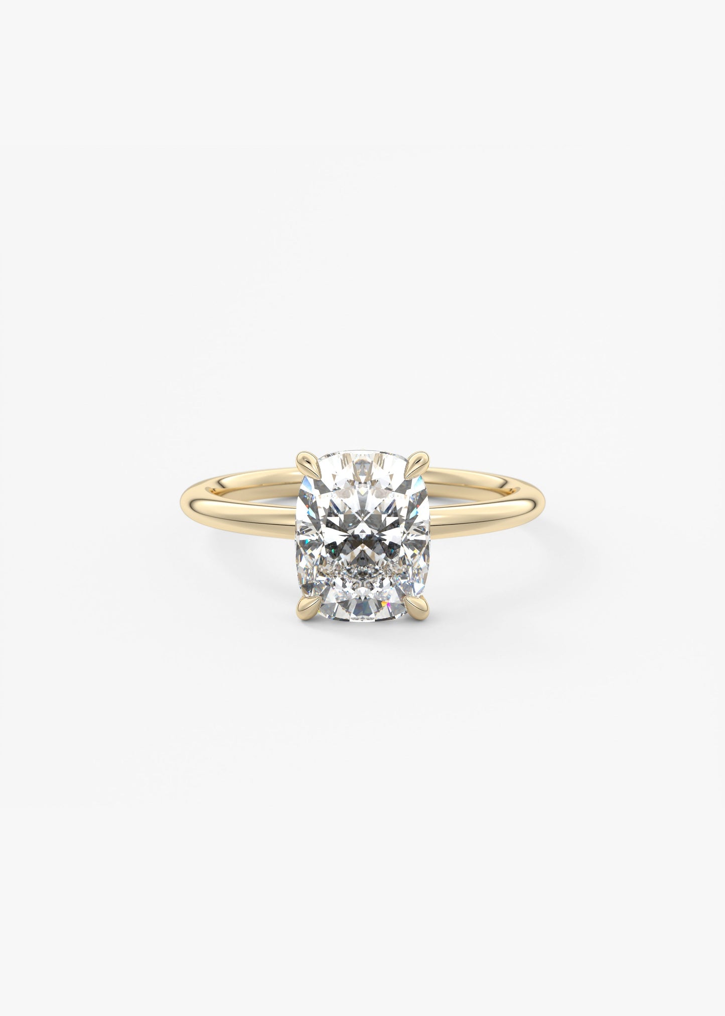 Oval Solitaire With Raised Basket Gallery Lab Grown Diamond Engagement Ring