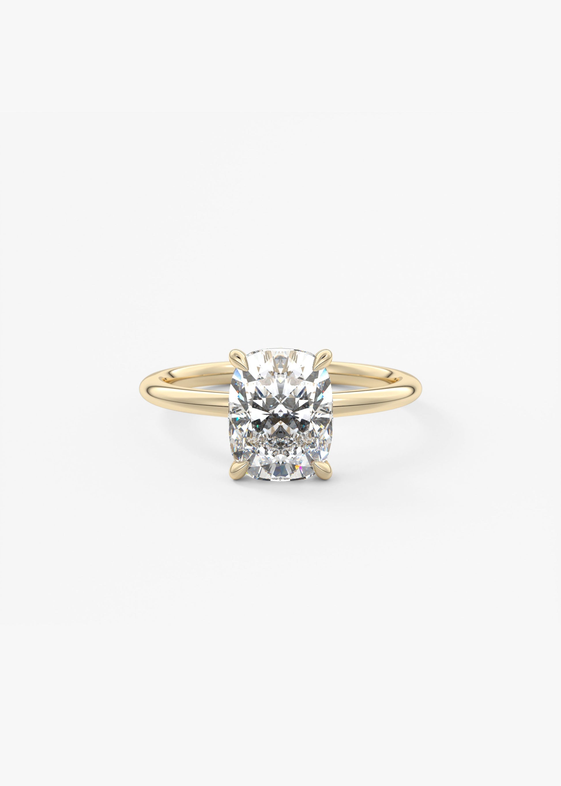 Oval Solitaire With Raised Basket Gallery Lab Grown Diamond Engagement Ring