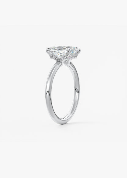 Oval Solitaire With Raised Basket Gallery Lab Grown Diamond Engagement Ring