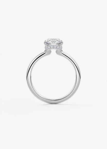 Oval Solitaire With Raised Basket Gallery Lab Grown Diamond Engagement Ring