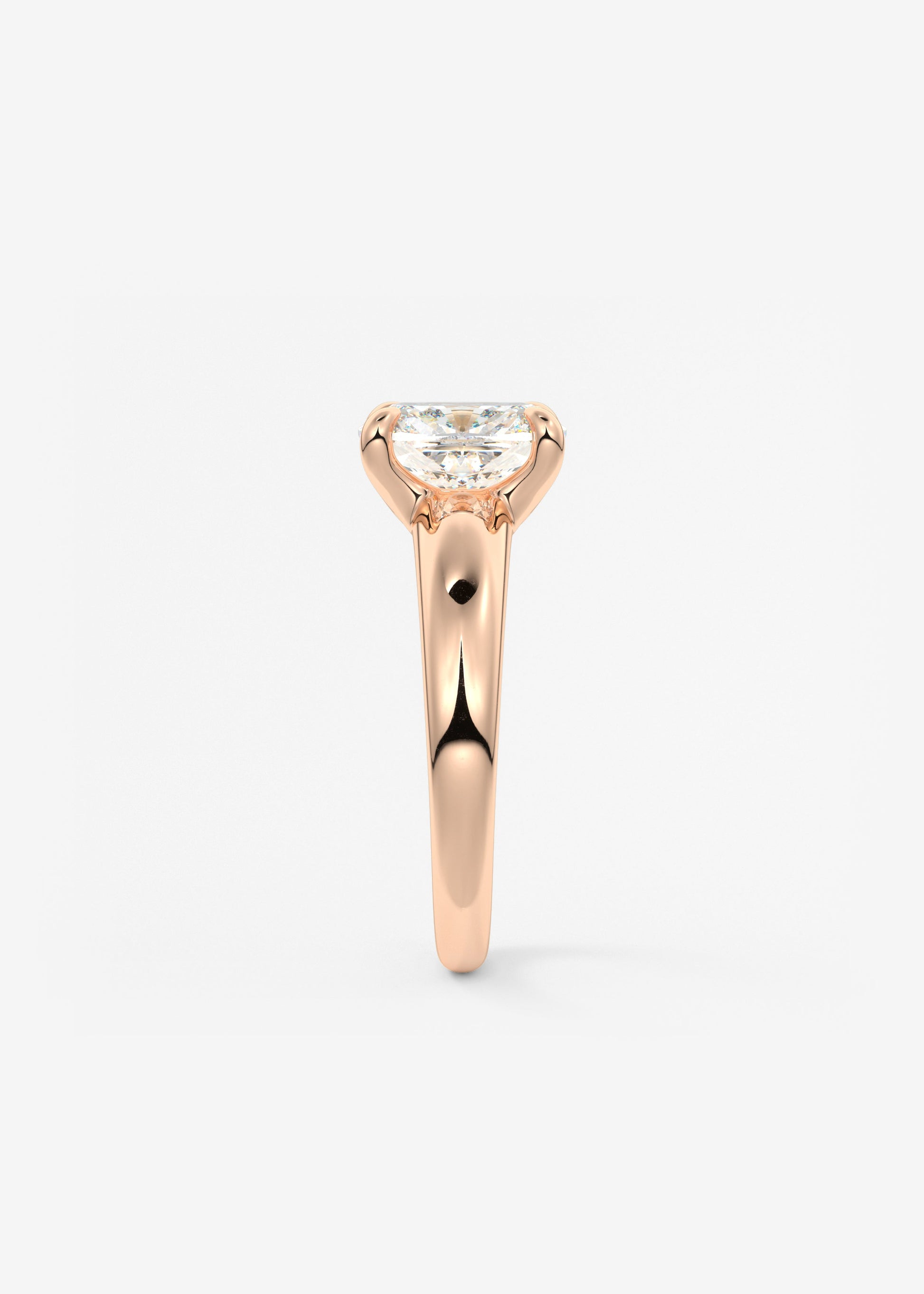 Oval Solitaire With Raised Basket Gallery Lab Grown Diamond Engagement Ring