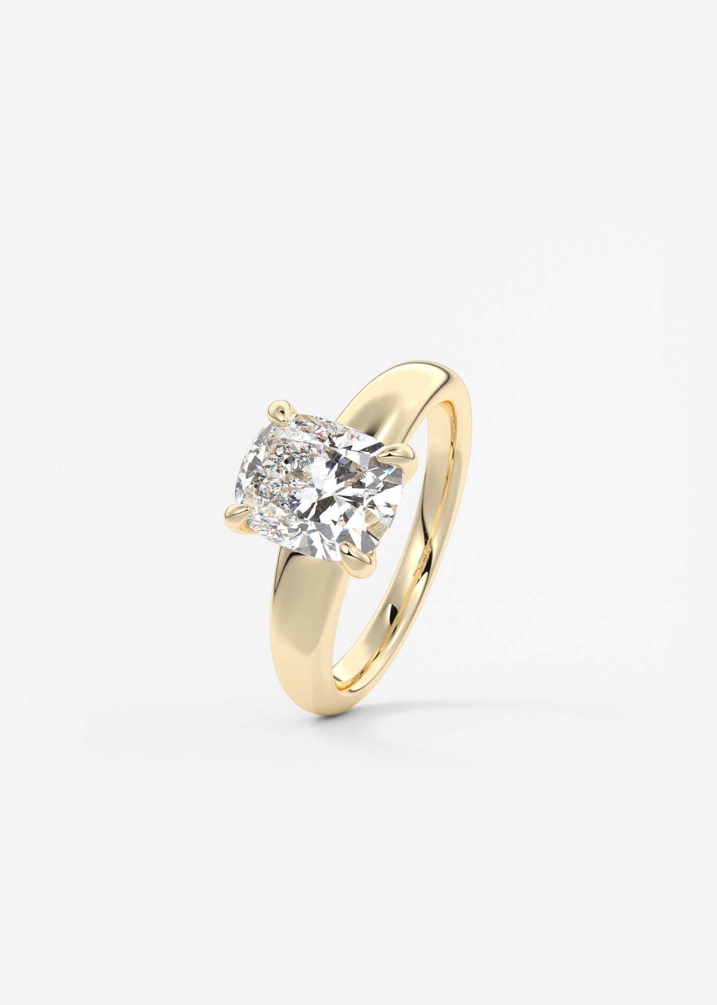 Oval Solitaire With Raised Basket Gallery Lab Grown Diamond Engagement Ring