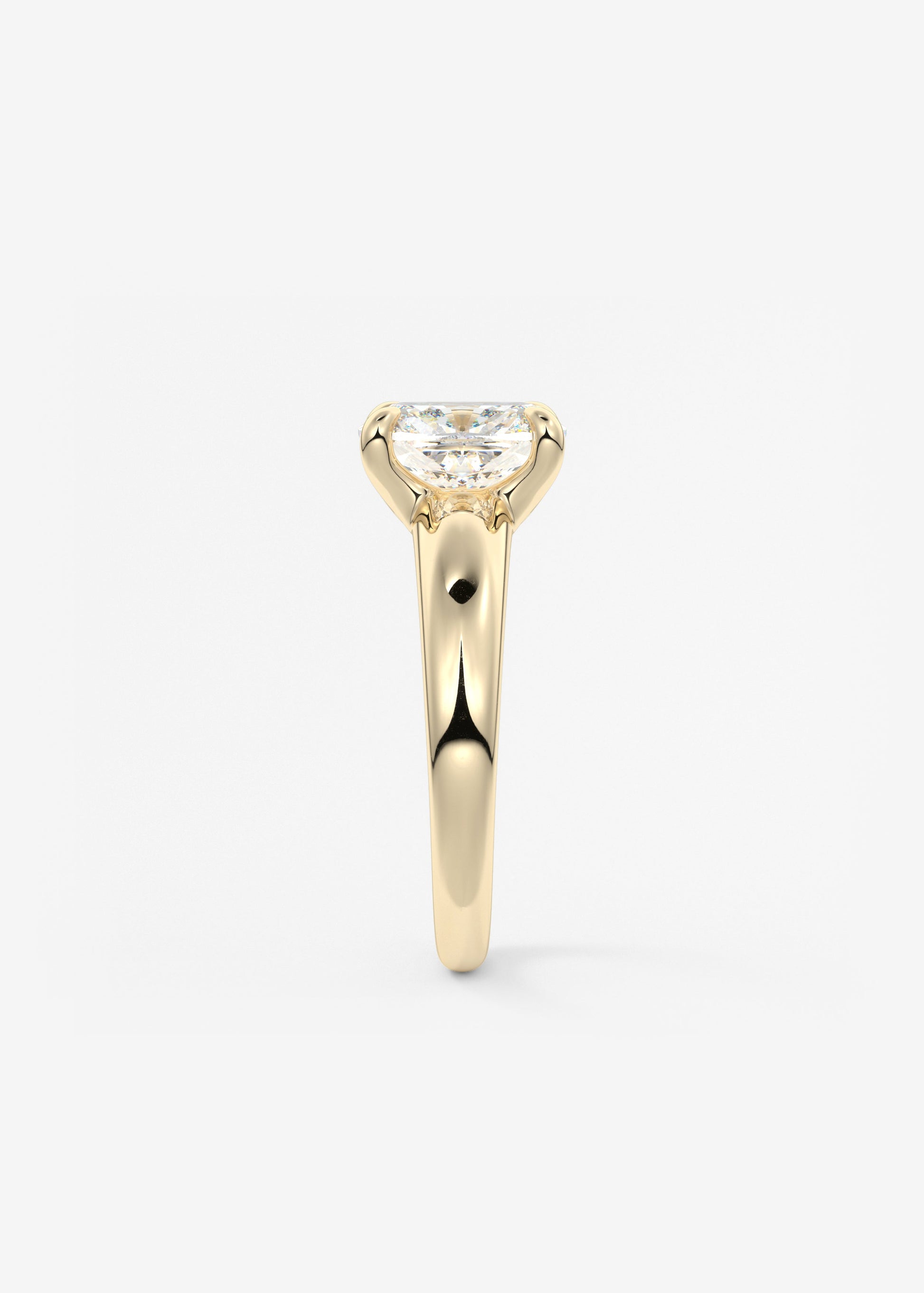 Oval Solitaire With Raised Basket Gallery Lab Grown Diamond Engagement Ring