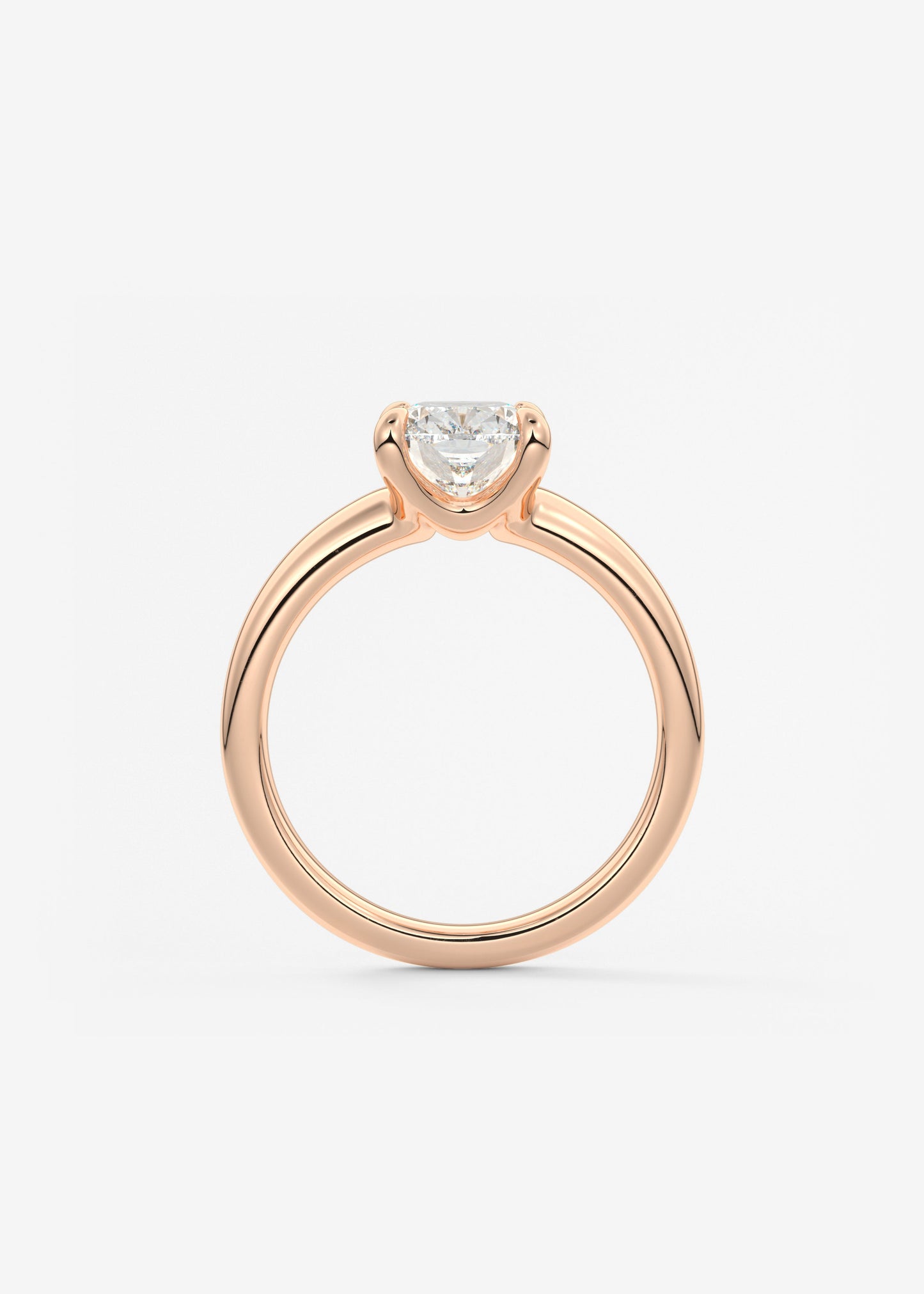 Oval Solitaire With Raised Basket Gallery Lab Grown Diamond Engagement Ring