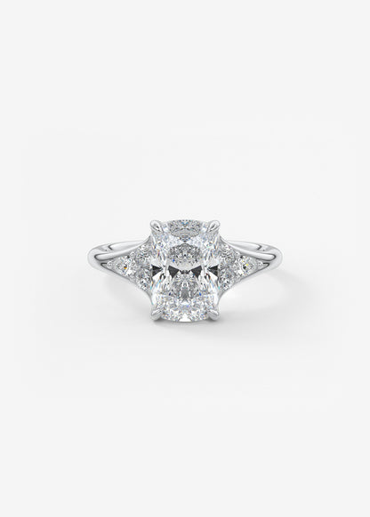 Oval Solitaire With Raised Basket Gallery Lab Grown Diamond Engagement Ring