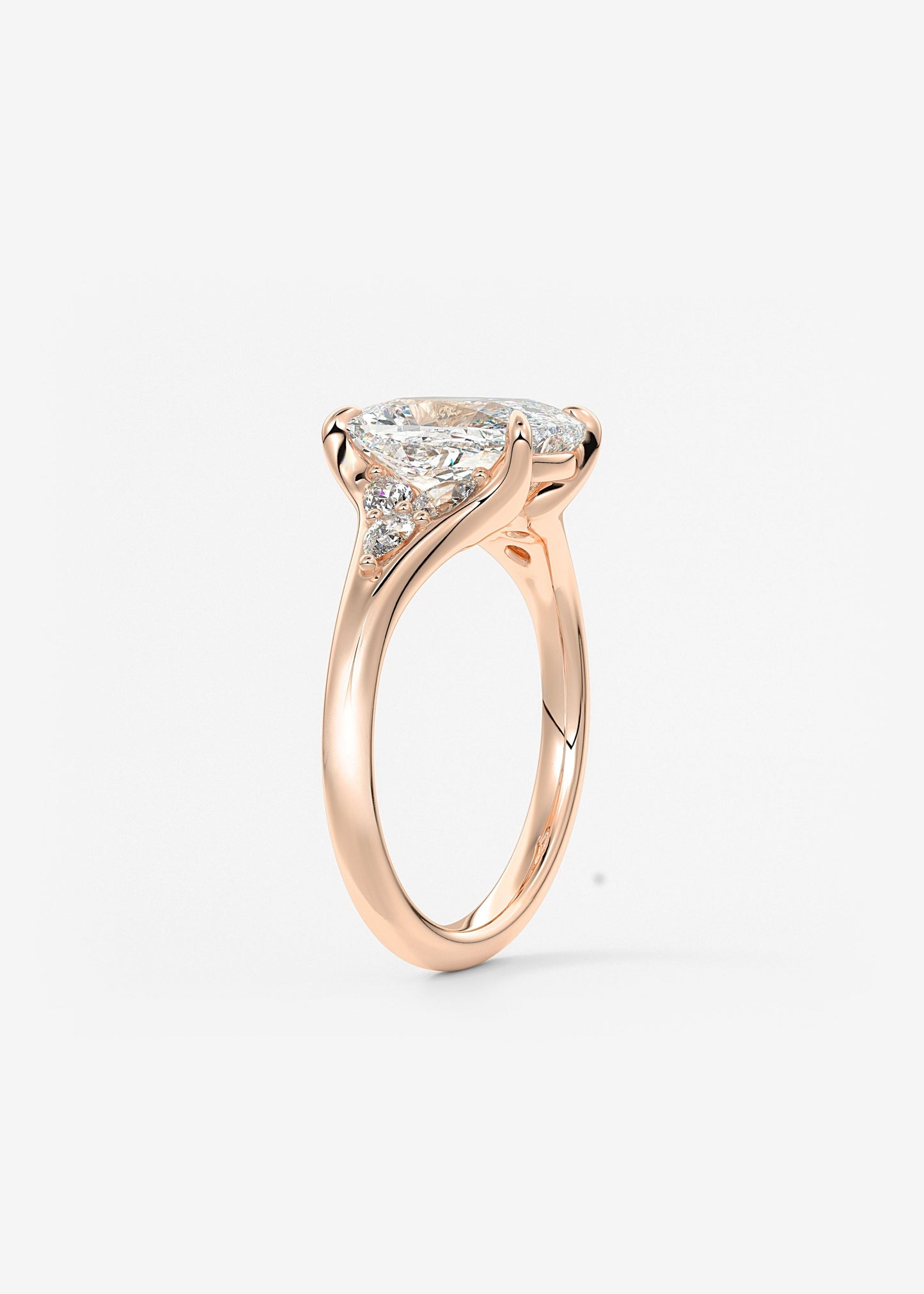 Oval Solitaire With Raised Basket Gallery Lab Grown Diamond Engagement Ring