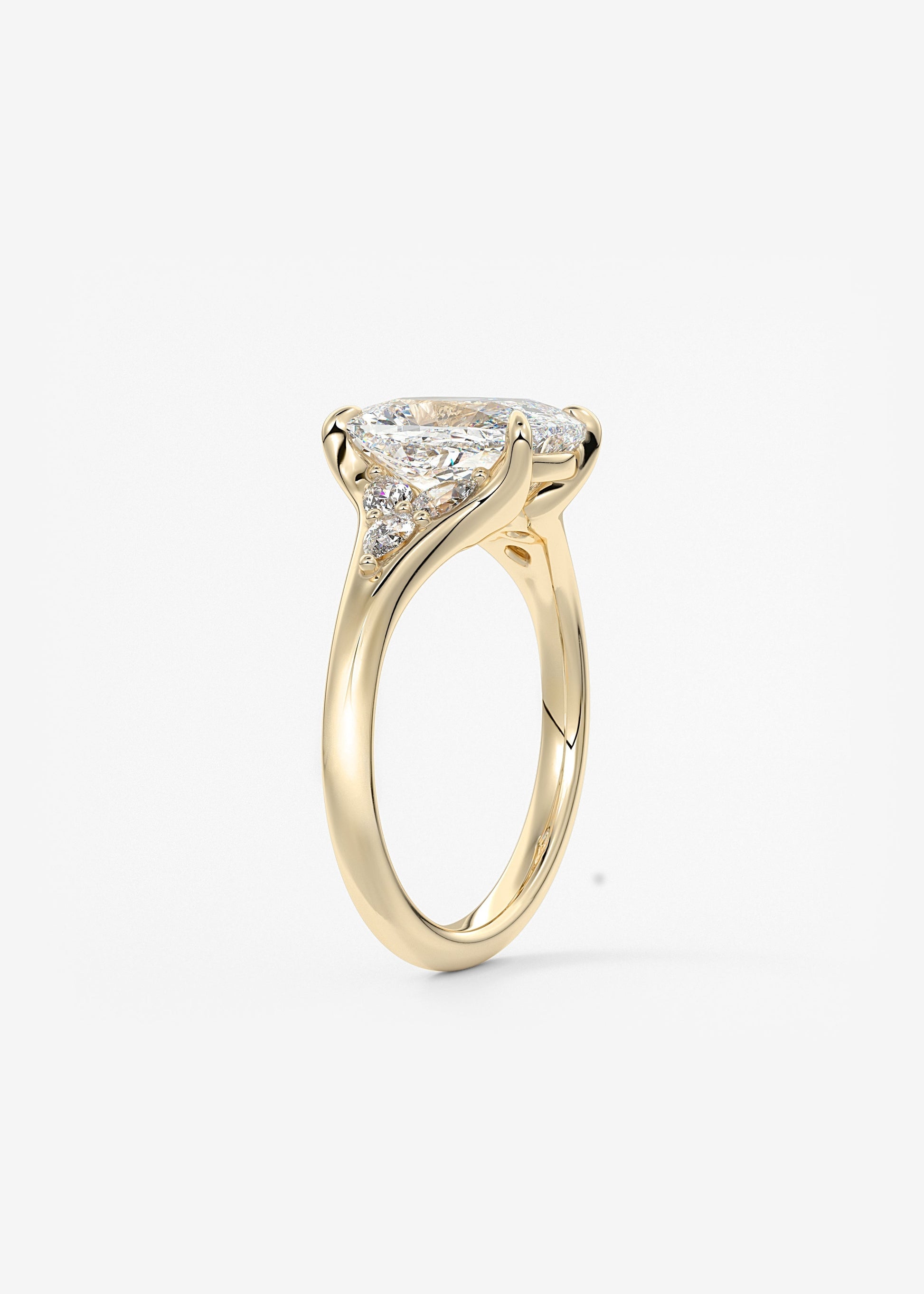 Oval Solitaire With Raised Basket Gallery Lab Grown Diamond Engagement Ring