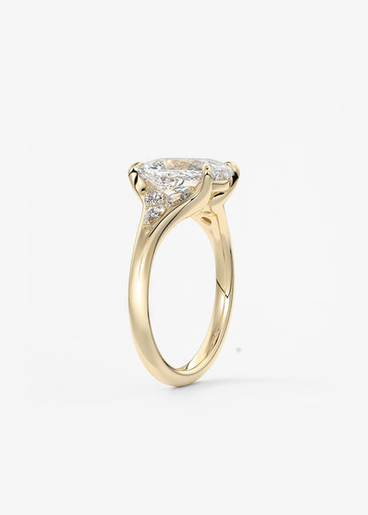 Oval Solitaire With Raised Basket Gallery Lab Grown Diamond Engagement Ring