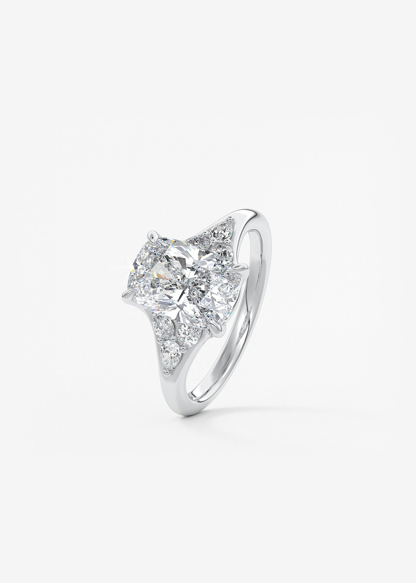 Oval Solitaire With Raised Basket Gallery Lab Grown Diamond Engagement Ring