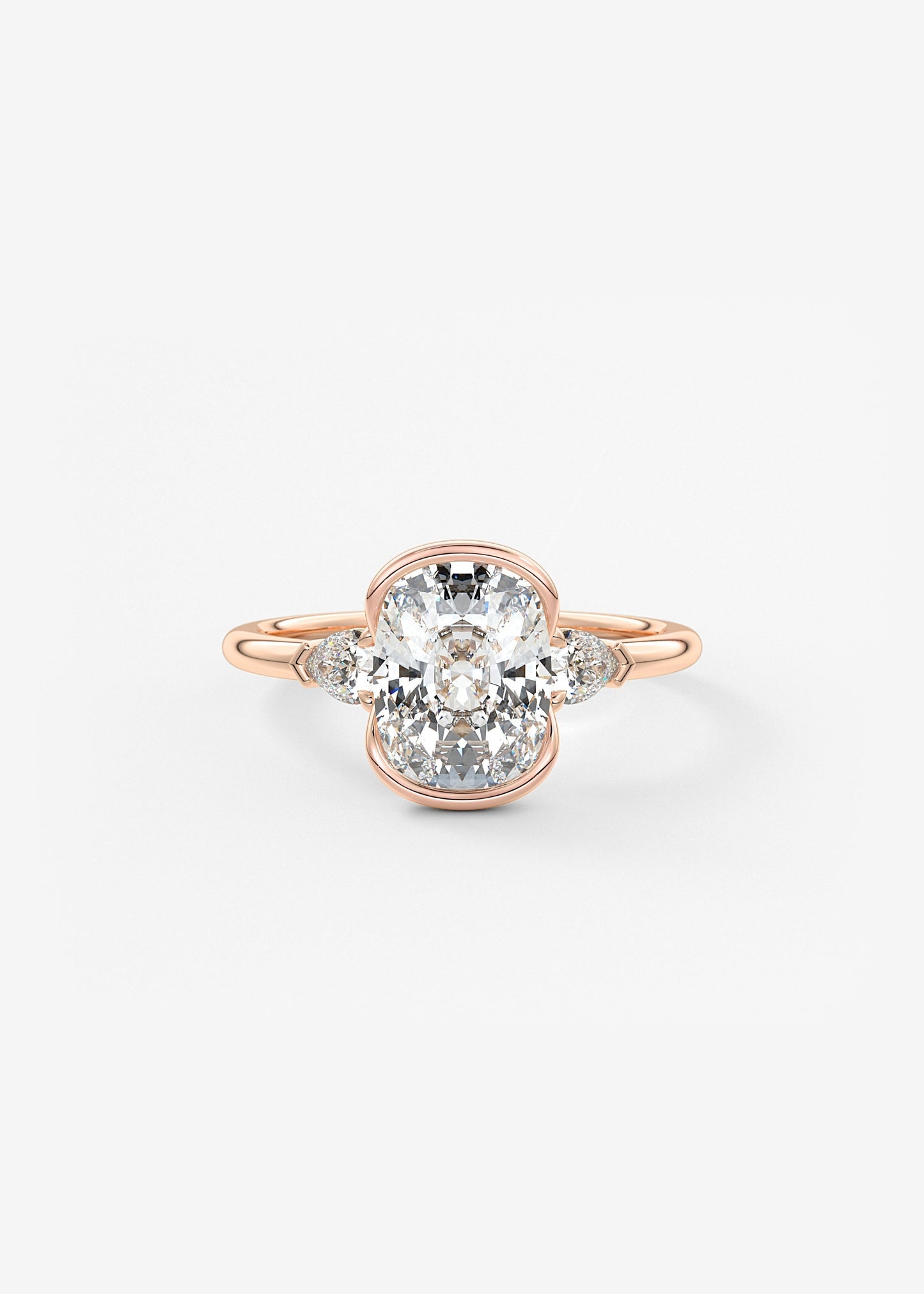Oval Solitaire With Raised Basket Gallery Lab Grown Diamond Engagement Ring