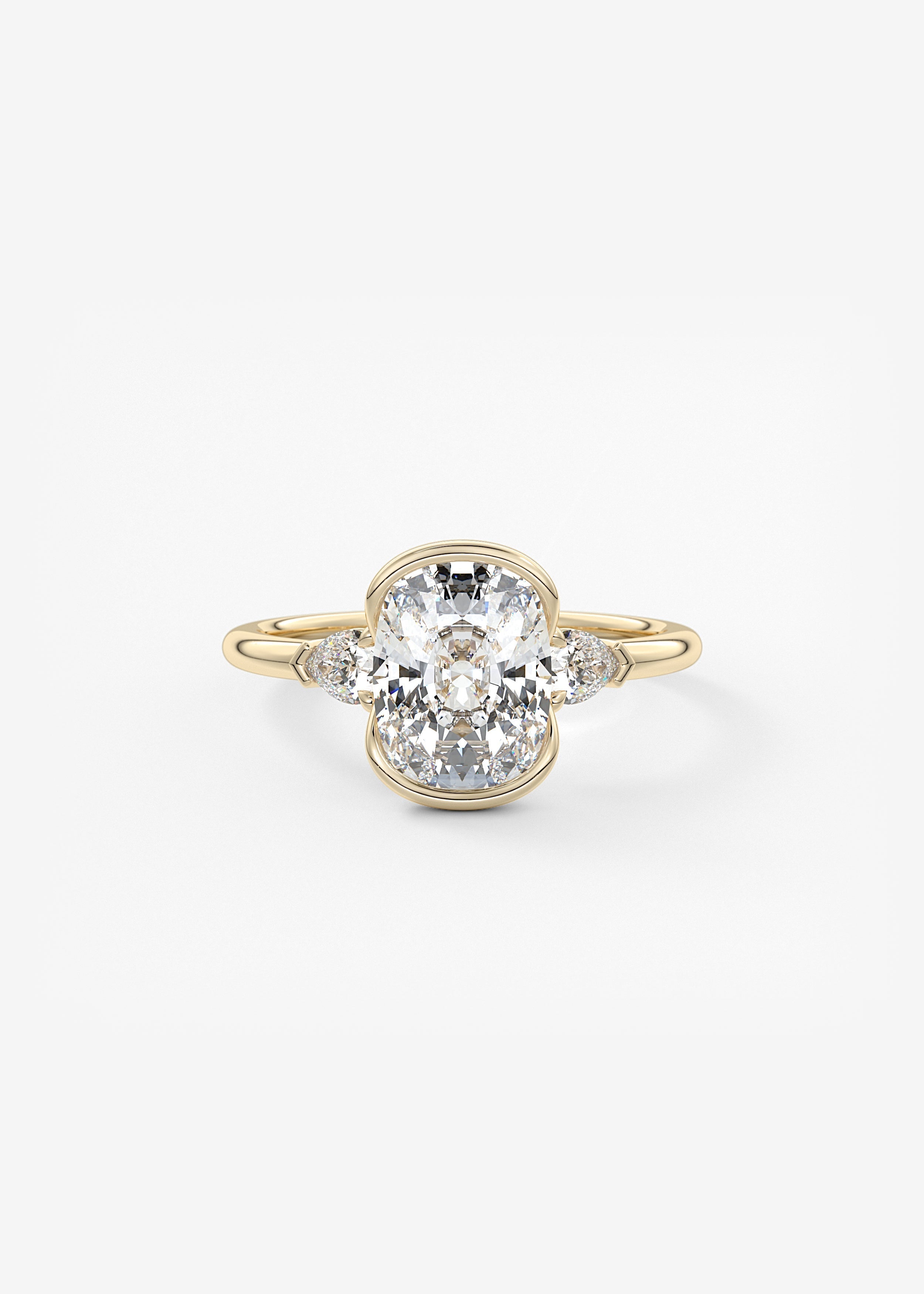 Oval Solitaire With Raised Basket Gallery Lab Grown Diamond Engagement Ring