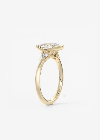 Oval Solitaire With Raised Basket Gallery Lab Grown Diamond Engagement Ring