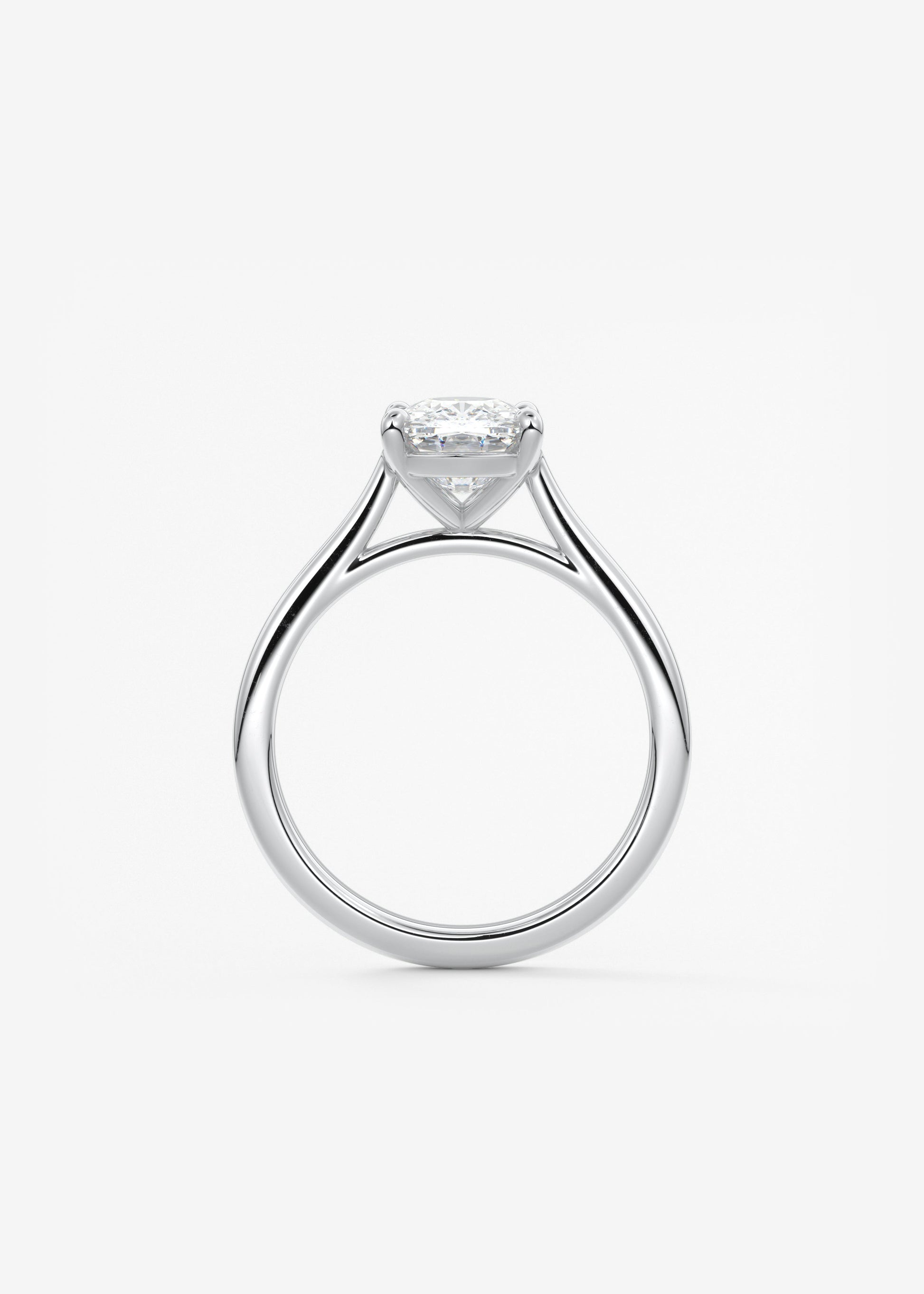 Oval Solitaire With Raised Basket Gallery Lab Grown Diamond Engagement Ring