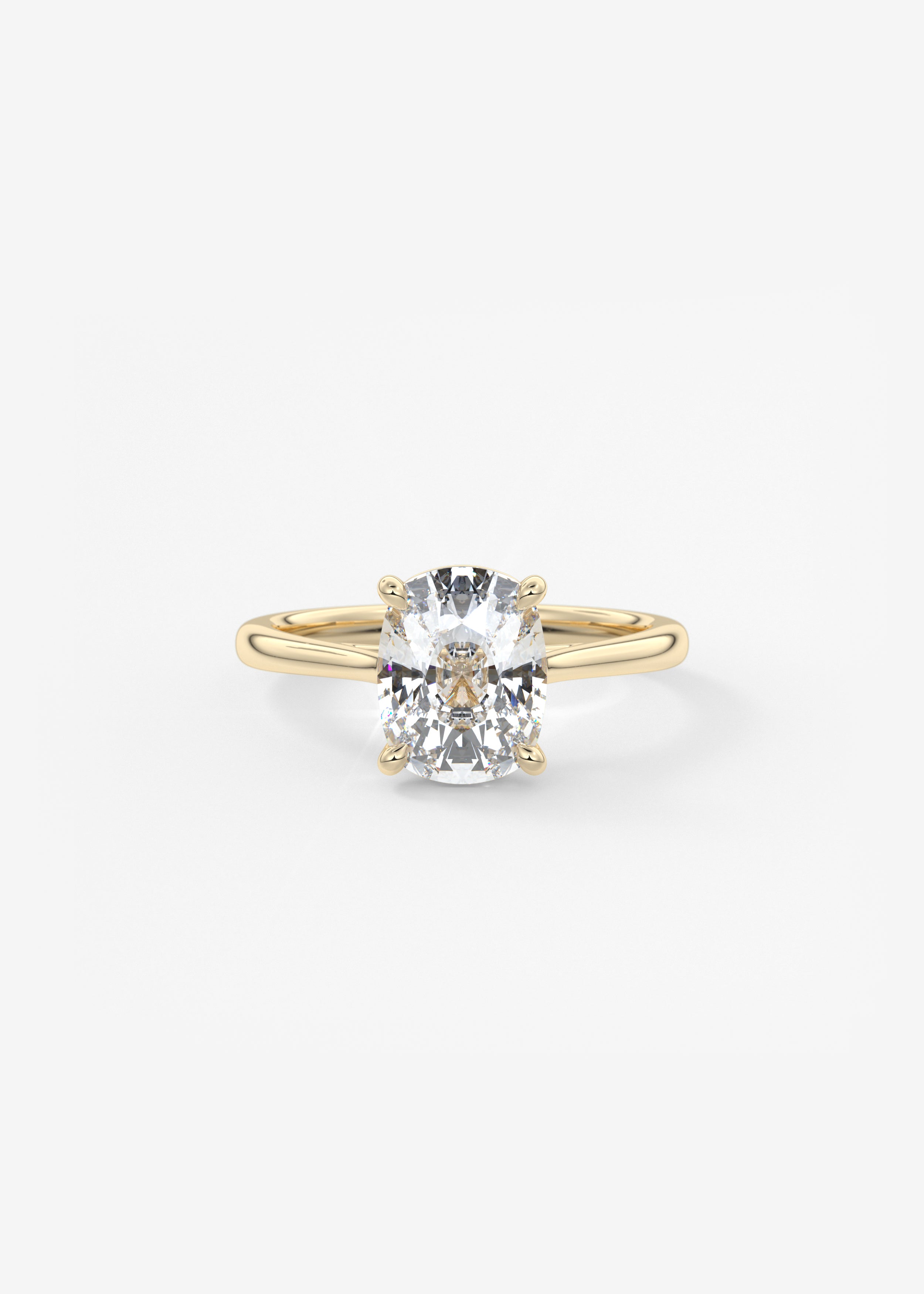 Oval Solitaire With Raised Basket Gallery Lab Grown Diamond Engagement Ring