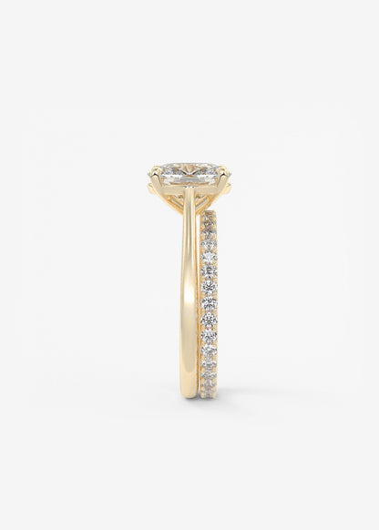 Oval Solitaire With Raised Basket Gallery Lab Grown Diamond Engagement Ring