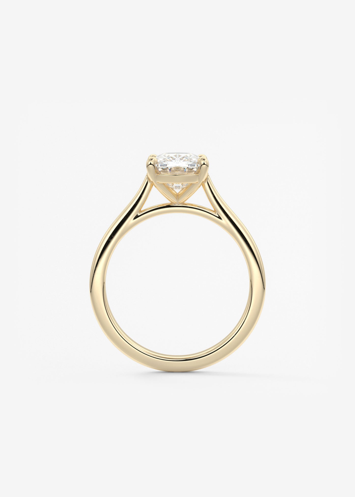 Oval Solitaire With Raised Basket Gallery Lab Grown Diamond Engagement Ring