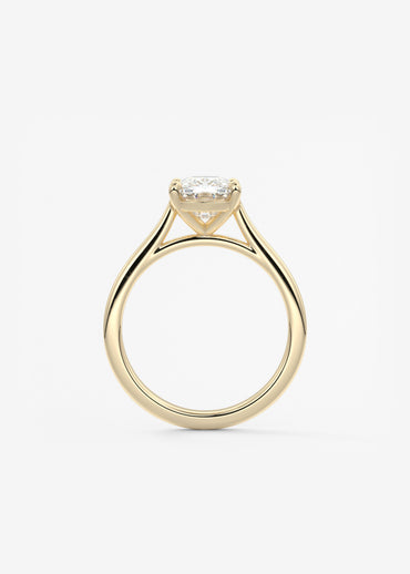 Oval Solitaire With Raised Basket Gallery Lab Grown Diamond Engagement Ring