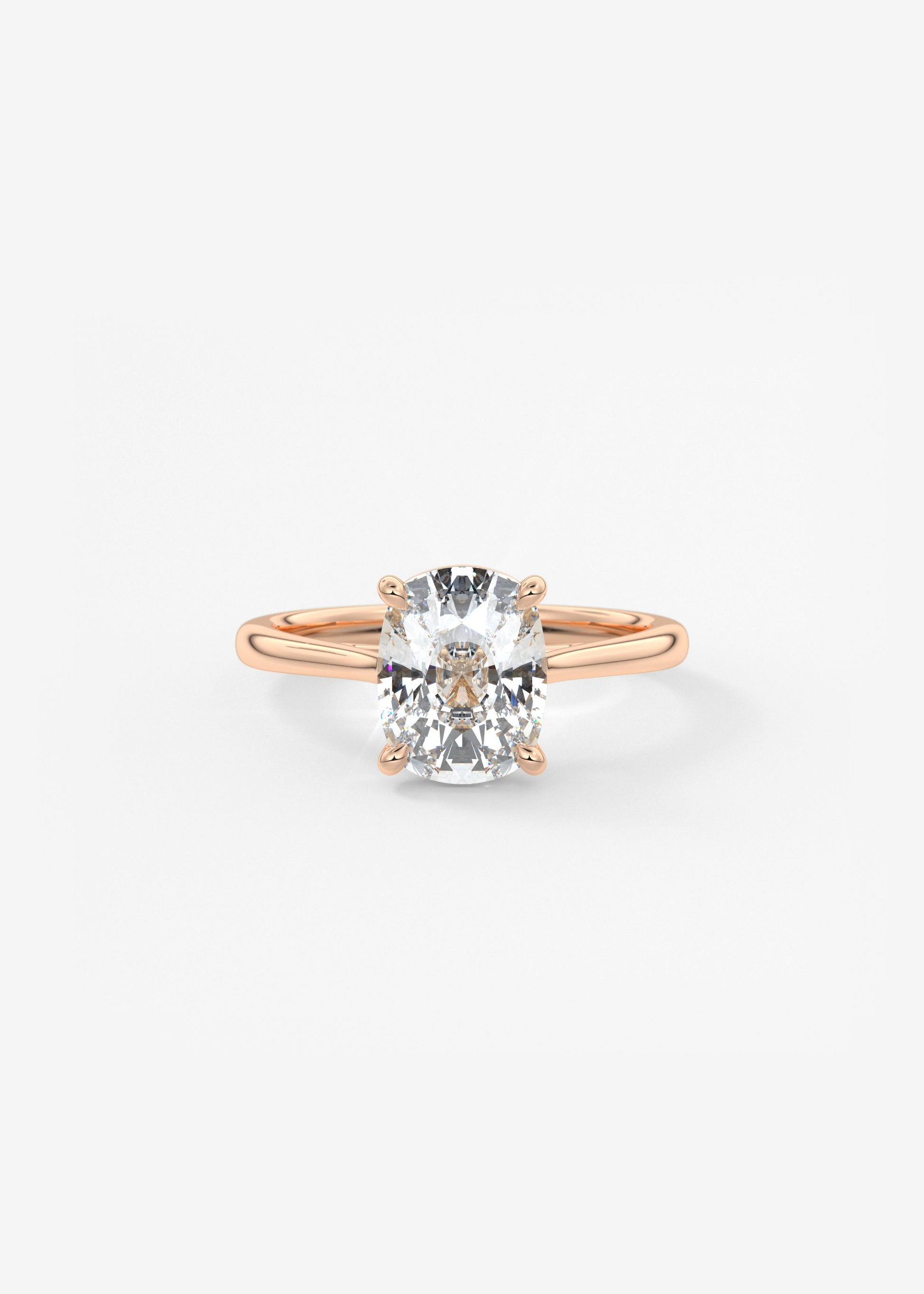 Oval Solitaire With Raised Basket Gallery Lab Grown Diamond Engagement Ring