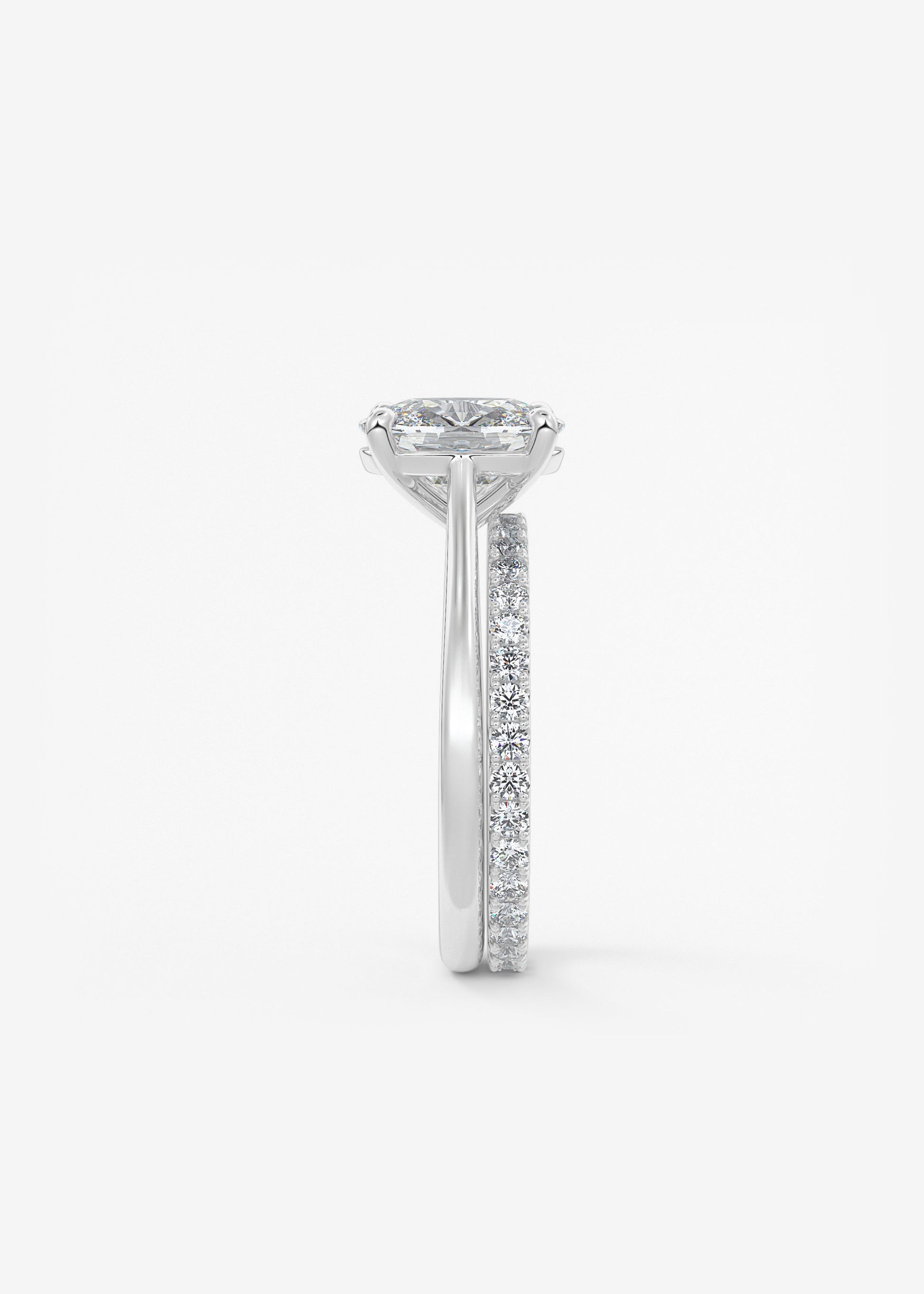 Oval Solitaire With Raised Basket Gallery Lab Grown Diamond Engagement Ring