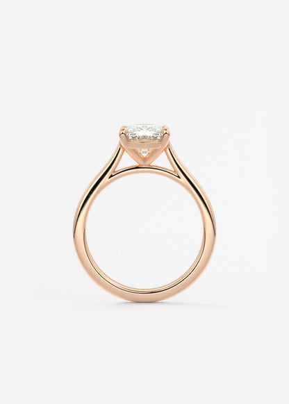 Oval Solitaire With Raised Basket Gallery Lab Grown Diamond Engagement Ring