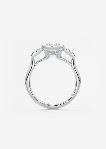 Oval Solitaire With Raised Basket Gallery Lab Grown Diamond Engagement Ring