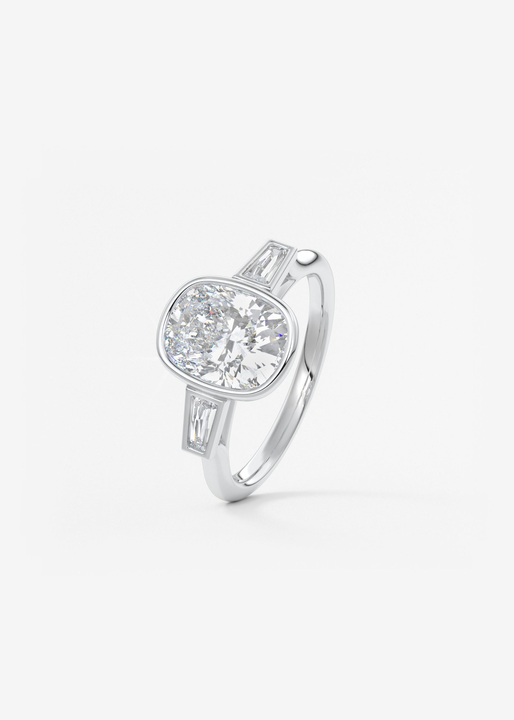 Oval Solitaire With Raised Basket Gallery Lab Grown Diamond Engagement Ring