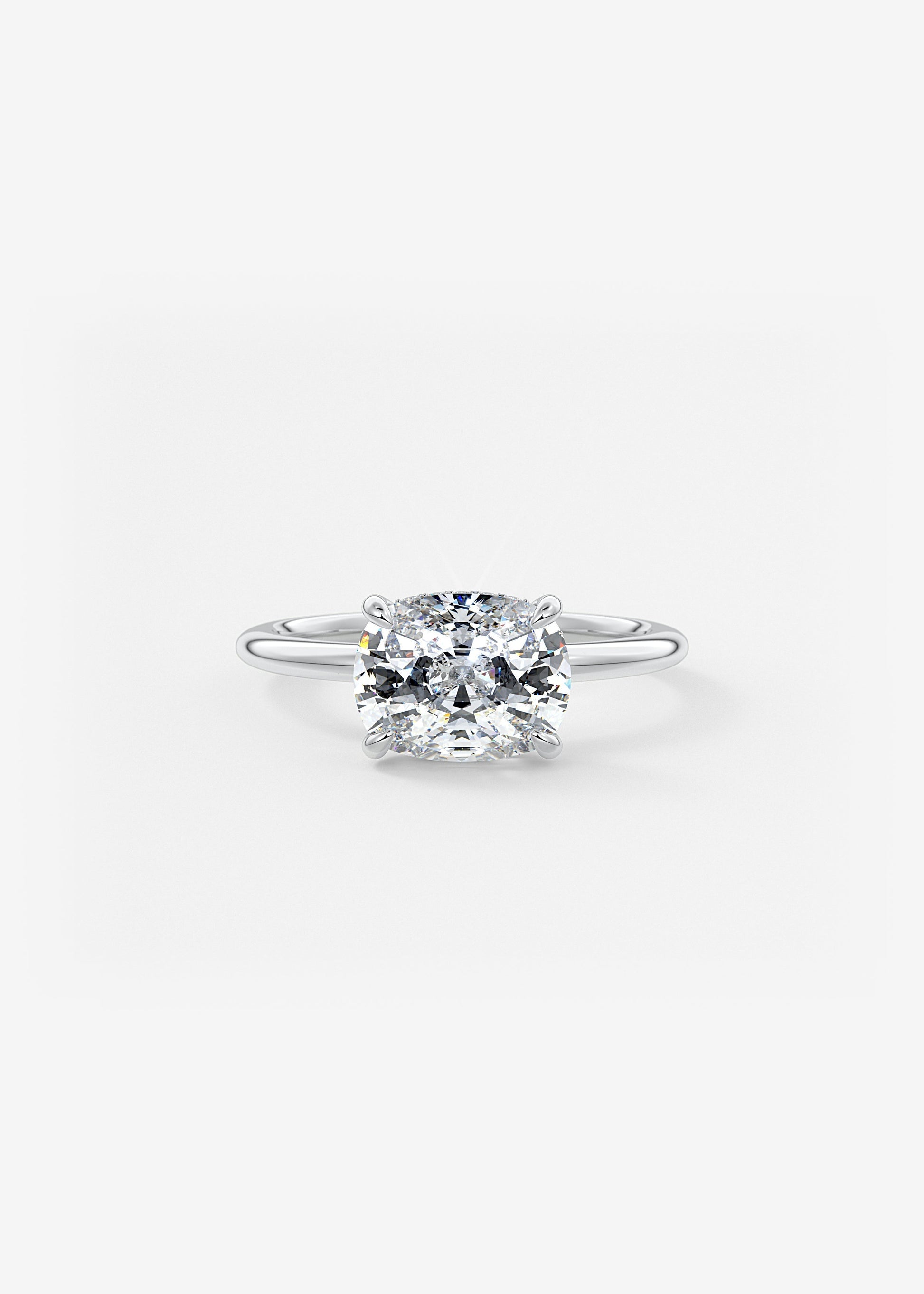 Oval Solitaire With Raised Basket Gallery Lab Grown Diamond Engagement Ring