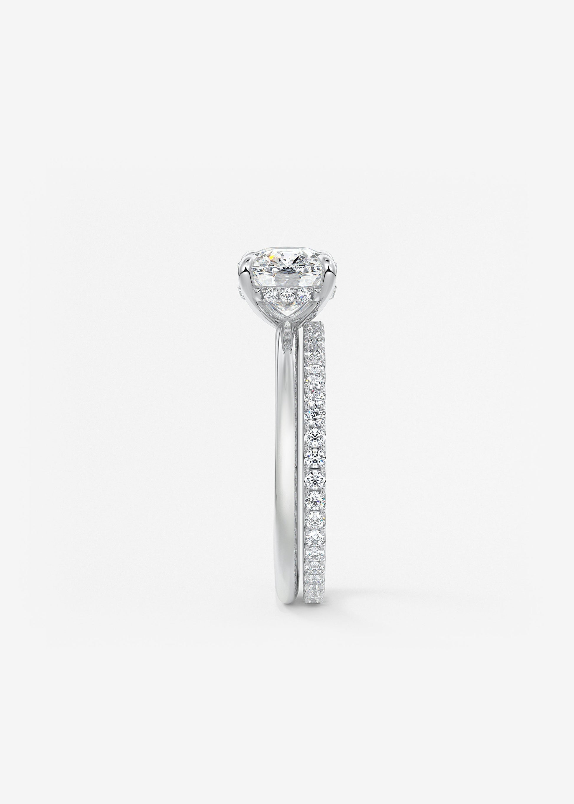 Oval Solitaire With Raised Basket Gallery Lab Grown Diamond Engagement Ring