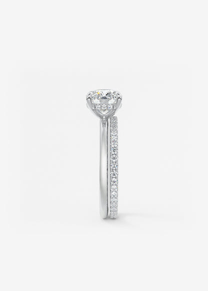 Oval Solitaire With Raised Basket Gallery Lab Grown Diamond Engagement Ring