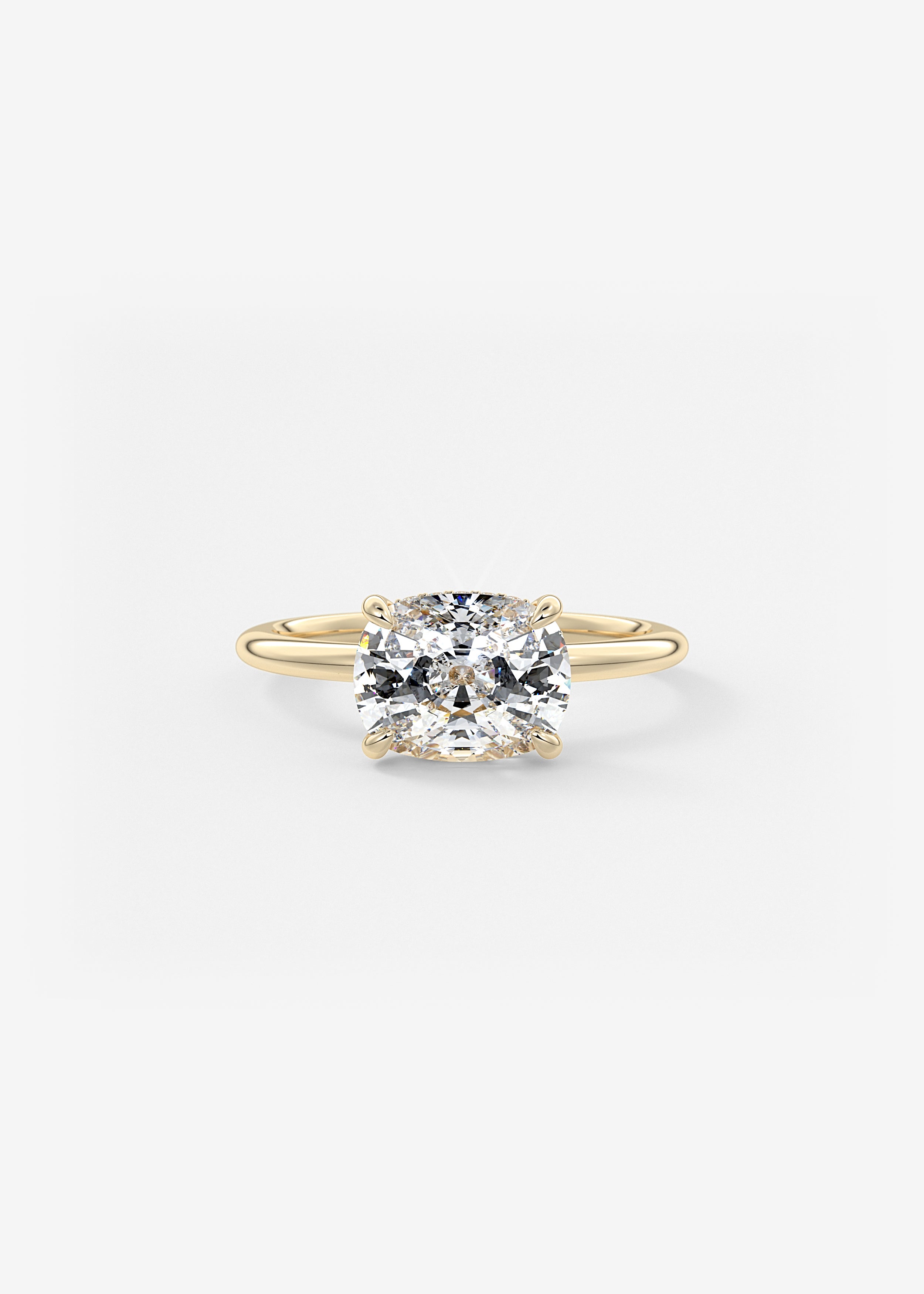 Oval Solitaire With Raised Basket Gallery Lab Grown Diamond Engagement Ring
