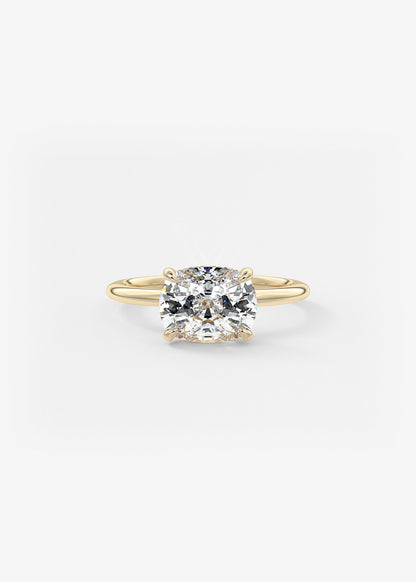 Oval Solitaire With Raised Basket Gallery Lab Grown Diamond Engagement Ring