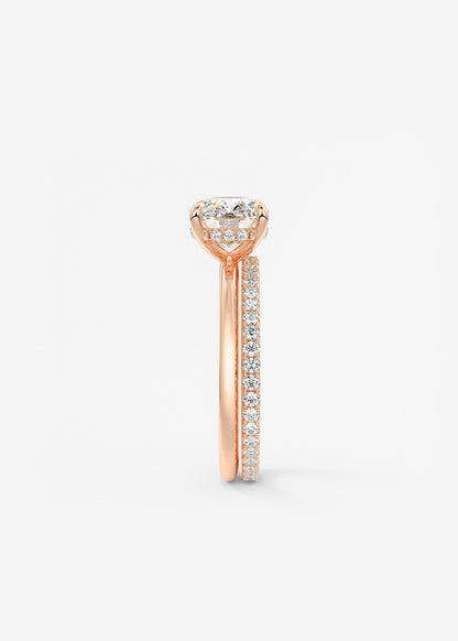 Oval Solitaire With Raised Basket Gallery Lab Grown Diamond Engagement Ring