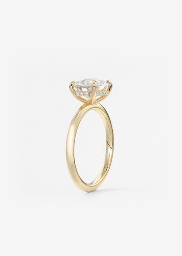 Oval Solitaire With Raised Basket Gallery Lab Grown Diamond Engagement Ring