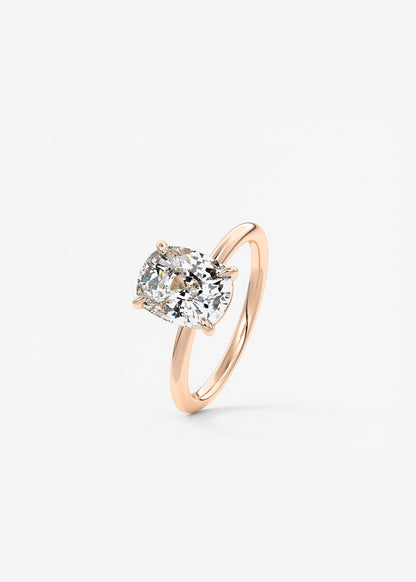 Oval Solitaire With Raised Basket Gallery Lab Grown Diamond Engagement Ring
