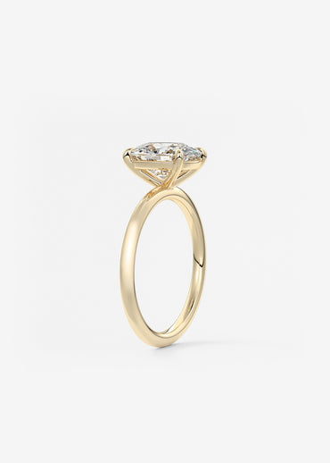 Oval Solitaire With Raised Basket Gallery Lab Grown Diamond Engagement Ring